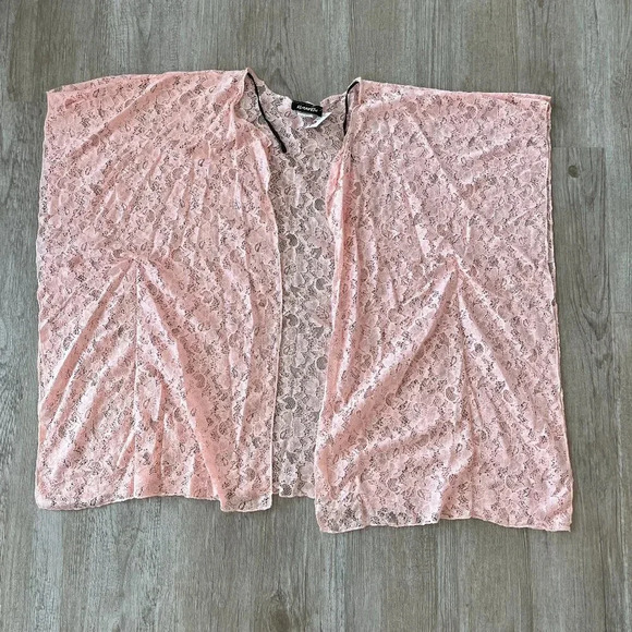 Womens NWT Elizabeth Pink Lace Cardigan - L - Picture 1 of 6